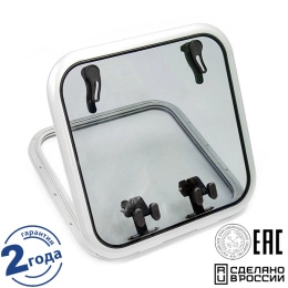 Люк палубный Альбатрос распашной 700х700 мм дымчатый (030830Т)